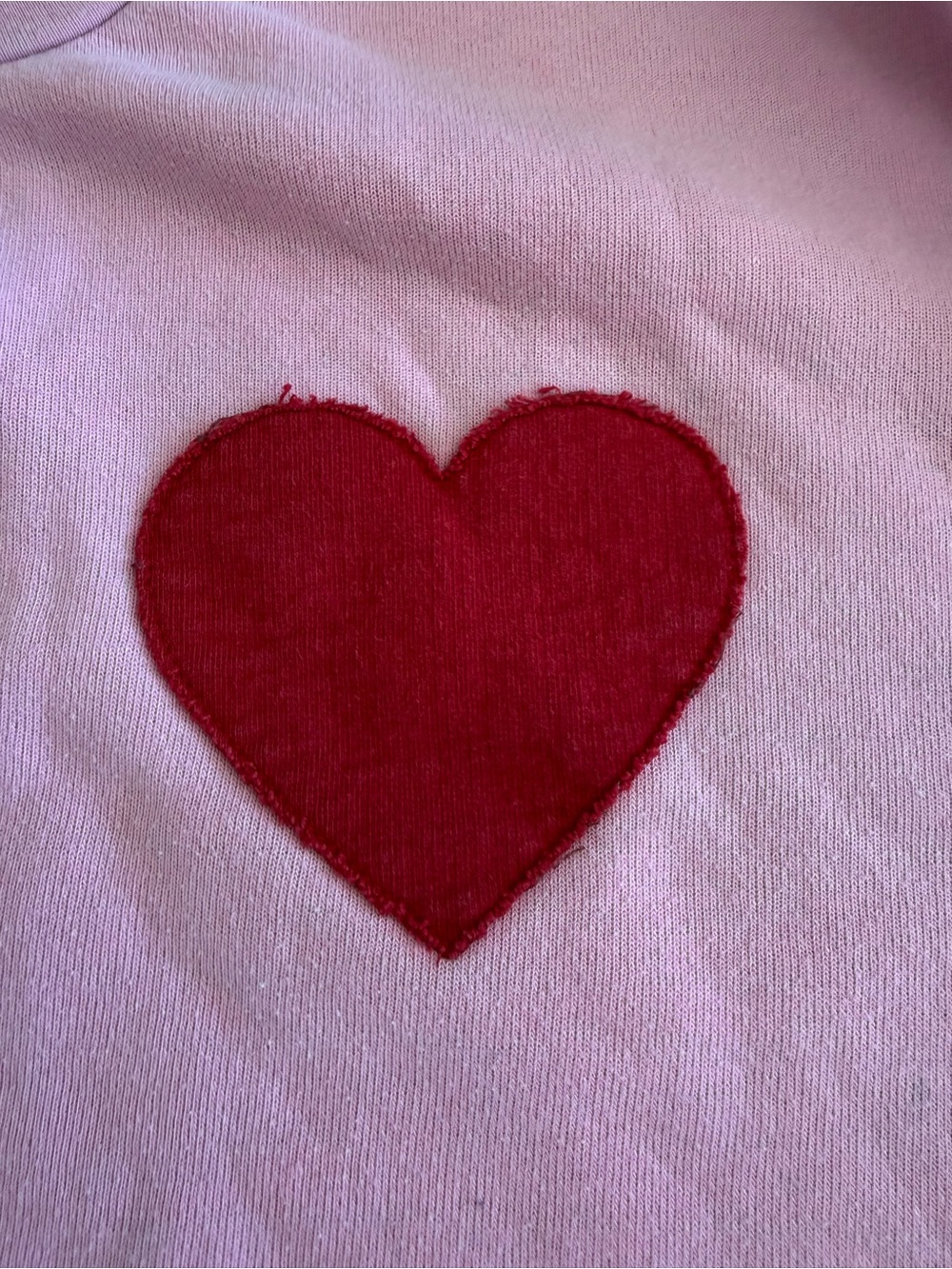 Aviator Nation Pink Sweatshirt with Red Heart Patch - Picture 2 of 7